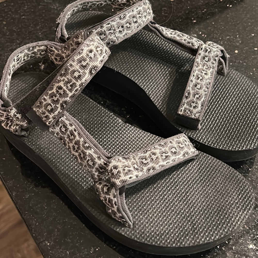 Teva Gray Sport Sandals with Adjustable Straps